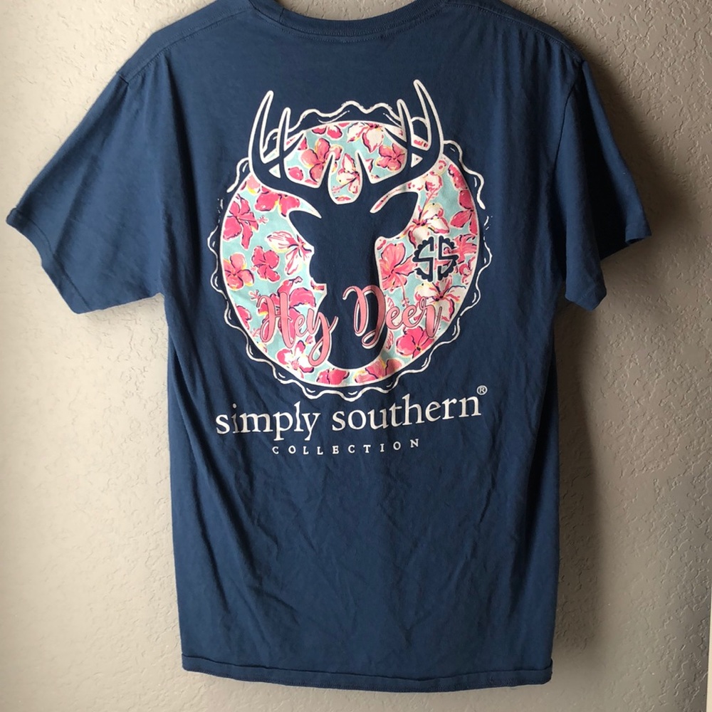 Simple southern navy blue t shirt